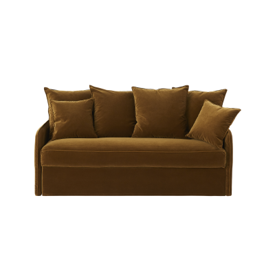Canapé convertible lit, 3 places, AUGUSTE, Velours, déhoussable