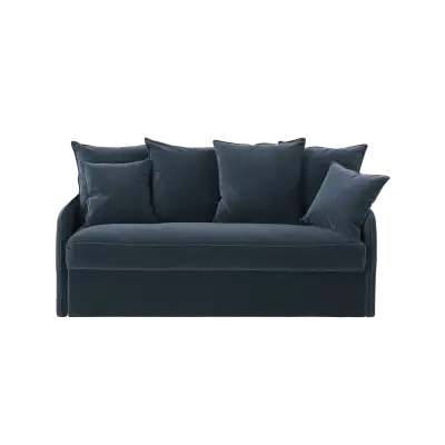 Canapé convertible lit, 3 places, AUGUSTE, Velours, déhoussable