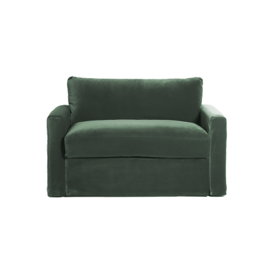 Canapé convertible 1,5 place OSCAR - Velours déhoussable