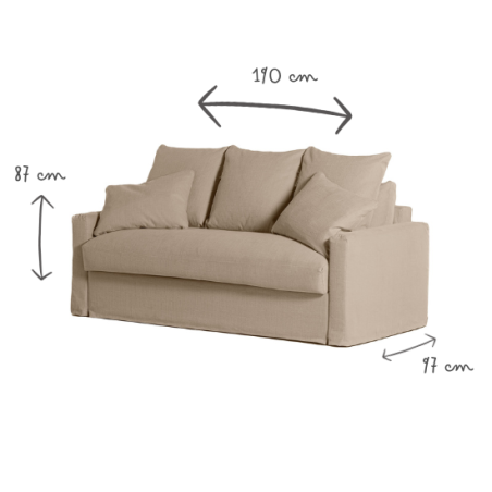 ERNEST convertible 3 places lin