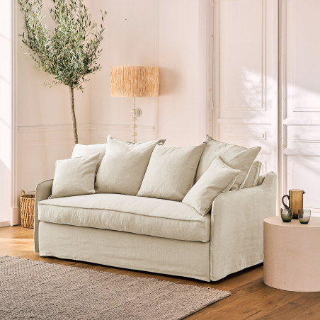 AUGUSTE CONVERTIBLE 3 PLACES COTON-LIN