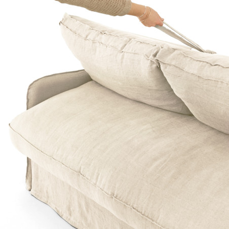 AUGUSTE CONVERTIBLE 3 PLACES COTON-LIN