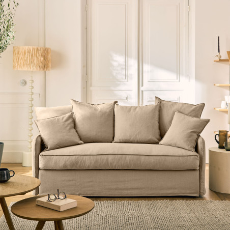 AUGUSTE CONVERTIBLE 3 PLACES COTON-LIN