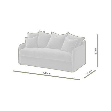 AUGUSTE convertible 4places mix coton-lin