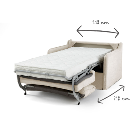 AUGUSTE convertible 1,5 place coton-lin