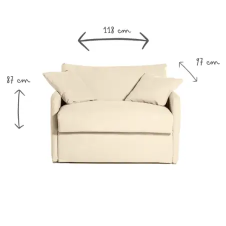 GASPARD Loveseat convertible