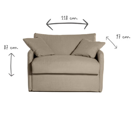GASPARD Loveseat convertible
