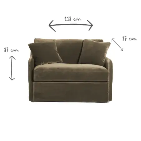 GASPARD Loveseat convertible