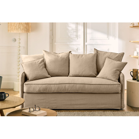 AUGUSTE CONVERTIBLE 3 PLACES COTON-LIN