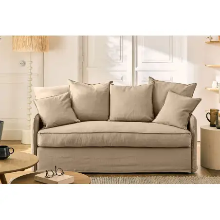 AUGUSTE CONVERTIBLE 3 PLACES COTON-LIN