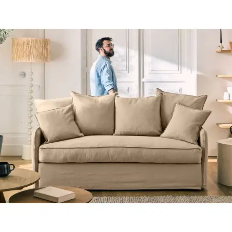 AUGUSTE CONVERTIBLE 3 PLACES COTON-LIN