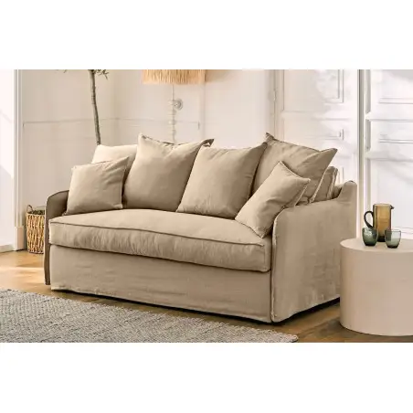 AUGUSTE CONVERTIBLE 3 PLACES COTON-LIN