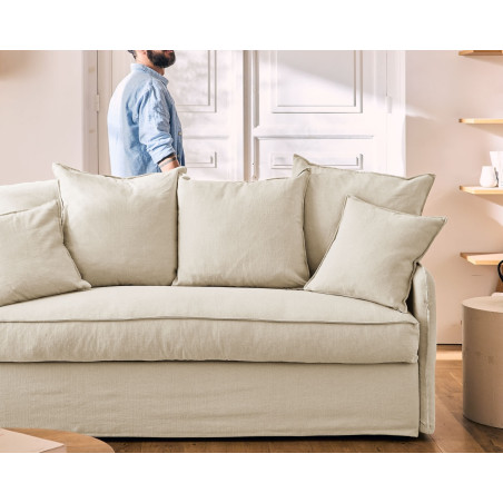 AUGUSTE convertible 4places mix coton-lin