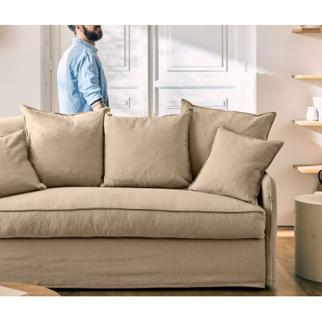 AUGUSTE convertible 4places mix coton-lin