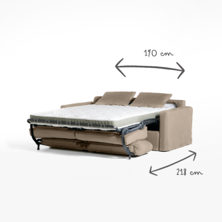 LEON convertible 3 places lin 