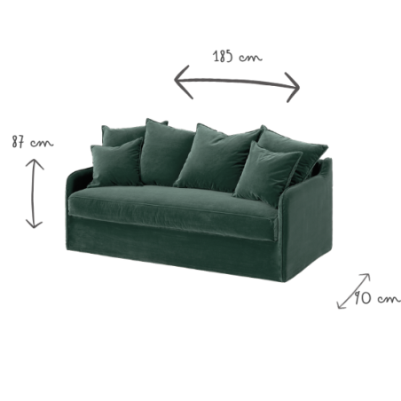 Auguste fixe 3 places velours