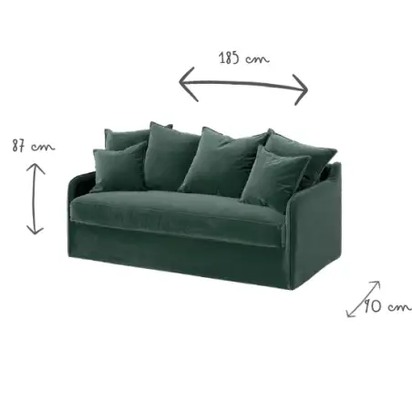 AUGUSTE fixe 3 places velours