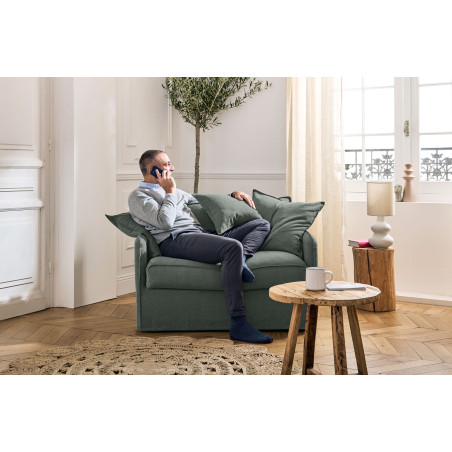 Auguste fixe loveseat coton-lin