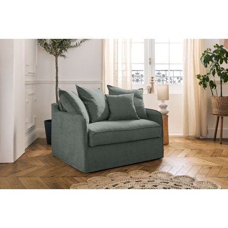 Auguste fixe loveseat coton-lin