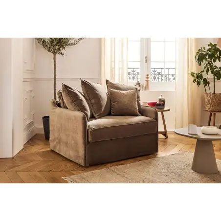AUGUSTE fixe 1,5 place velours