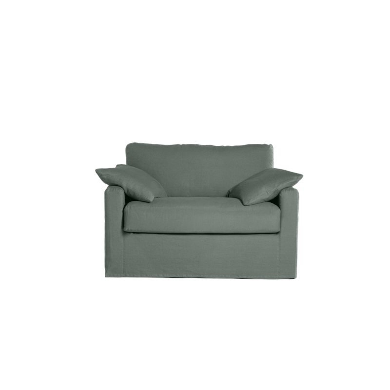 Canapé LEON fixe loveseat Coton-Lin