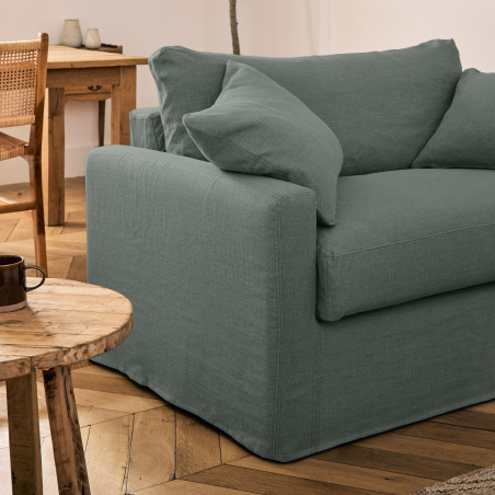 Canapé LEON fixe loveseat Coton-Lin