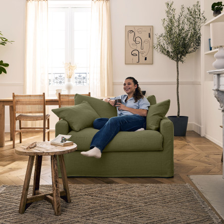 Canapé LEON Loveseat Fixe lin