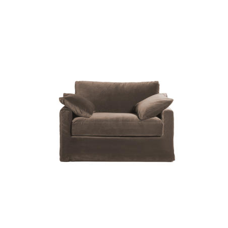 Canapé LEON fixe, loveseat 1,5 place, Velours