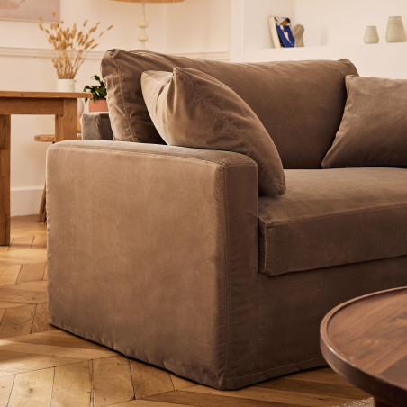 Canapé LEON fixe, loveseat 1,5 place, Velours