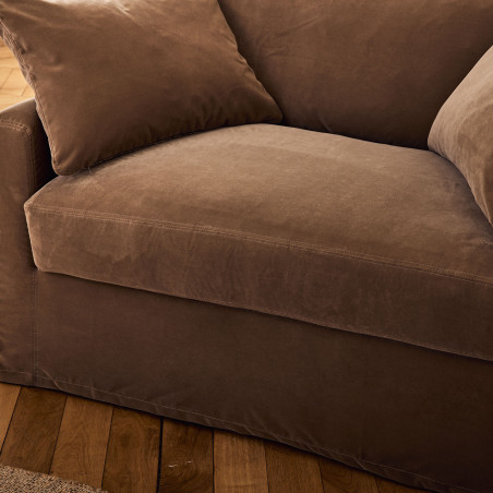 Canapé LEON fixe, loveseat 1,5 place, Velours