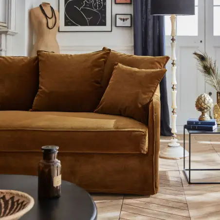 AUGUSTE fixe 2 places velours 