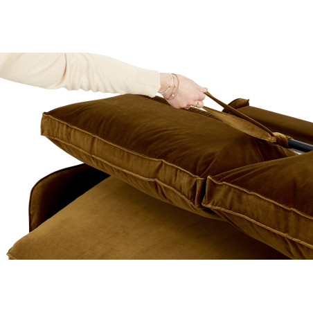 AUGUSTE CONVERTIBLE 3 PLACES VELOURS