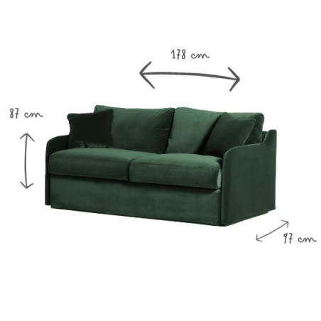 GASPARD convertible 3 places velours