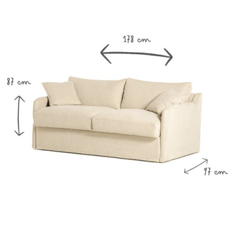 GASPARD convertible 3 places lin